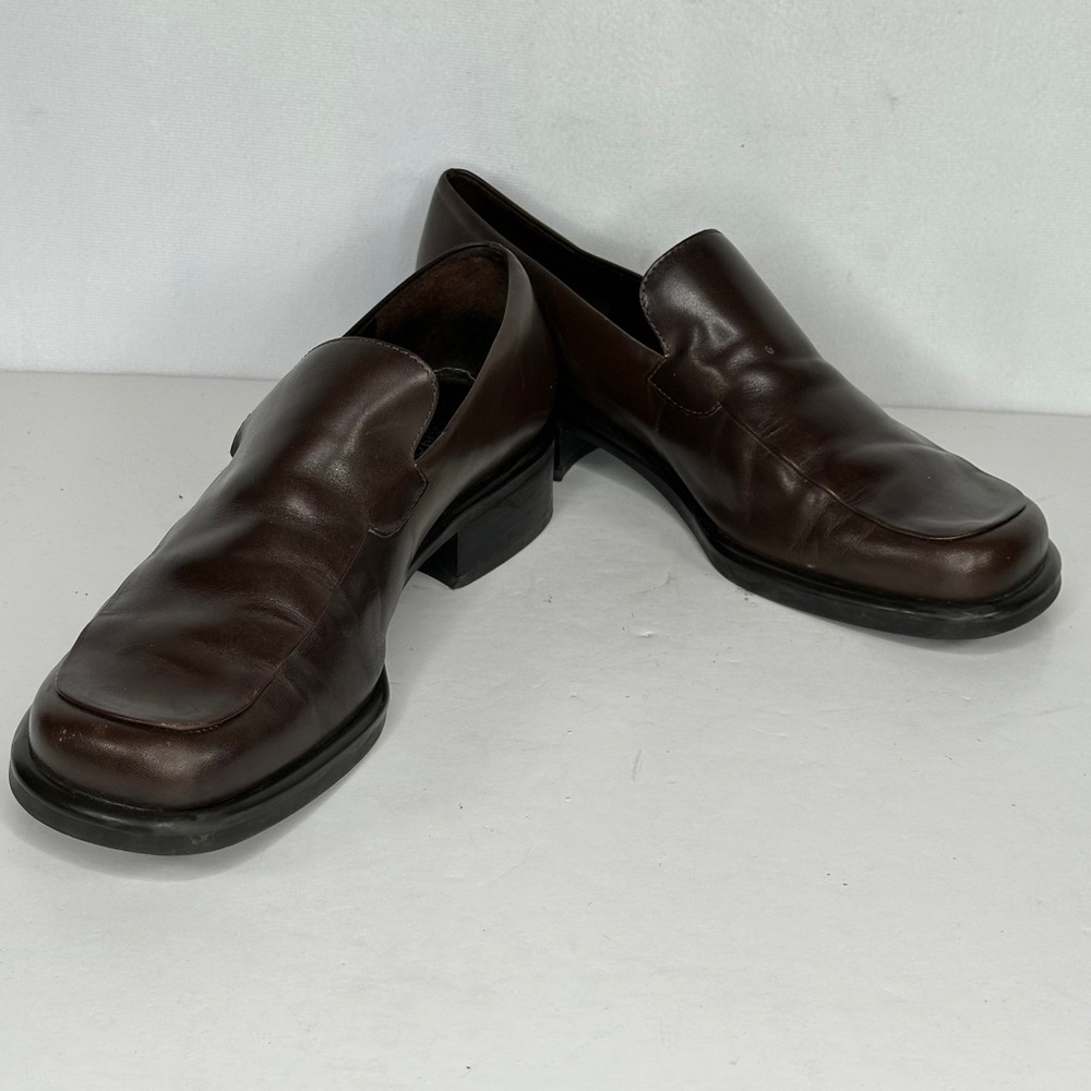 Franco Sarto Brown Leather Loafers - Picture 5 of 8
